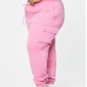 Yitty Cozy Fleece Everyday Cargo Joggers- Mauvalous XL NWT
